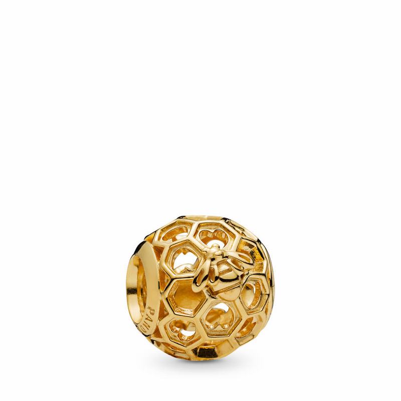 PANDORA Shine™ Honeybee Charm NZ, 18ct Gold Plated (478591-MLR)